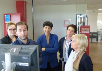 Visite des locaux de Pôle emploi à Digoin